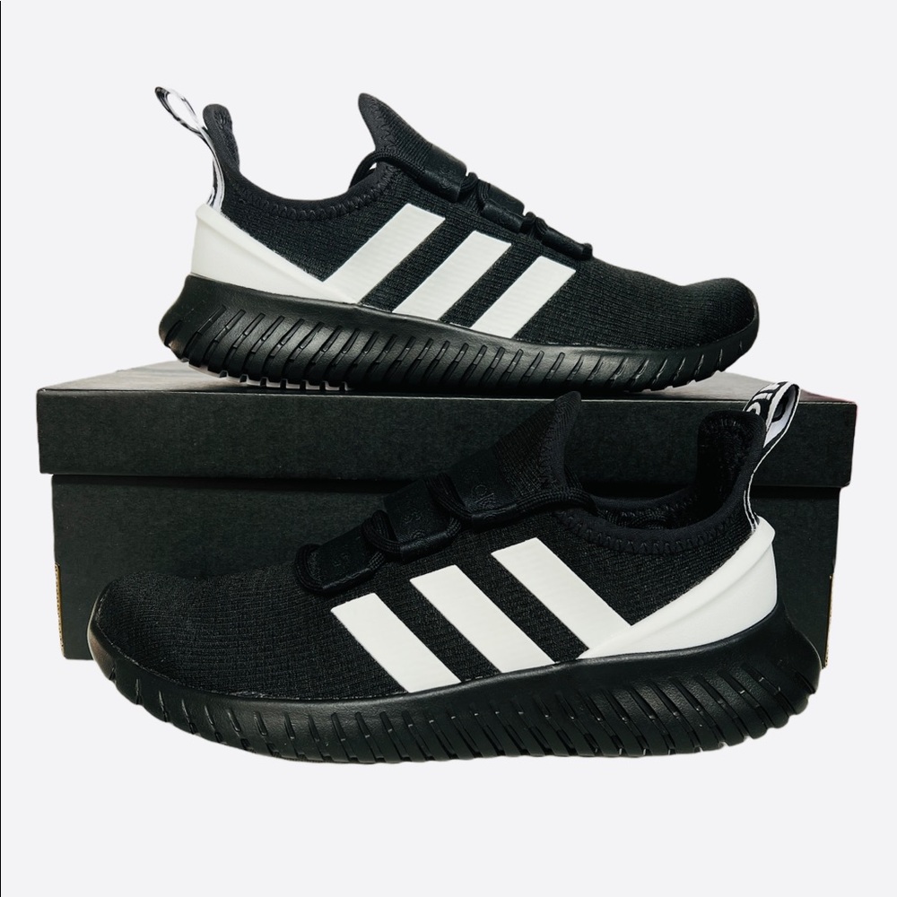 NWB Adidas Men's Kaptur Sneaker Athletic Running Shoes Black/White Size 7